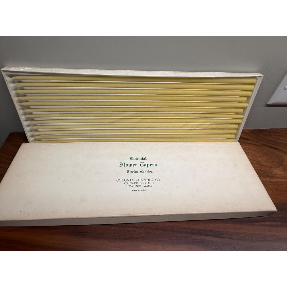 NOS Colonial Candle Cape Cod 12 Ivory Tapers 14"